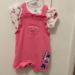 Disney Baby Pink and White Outfit